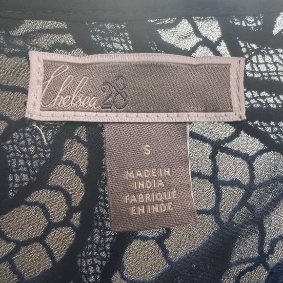 Women's NW Chelsea28 One Shoulder‎ Blue Lace Blouse S - Picture 4 of 6